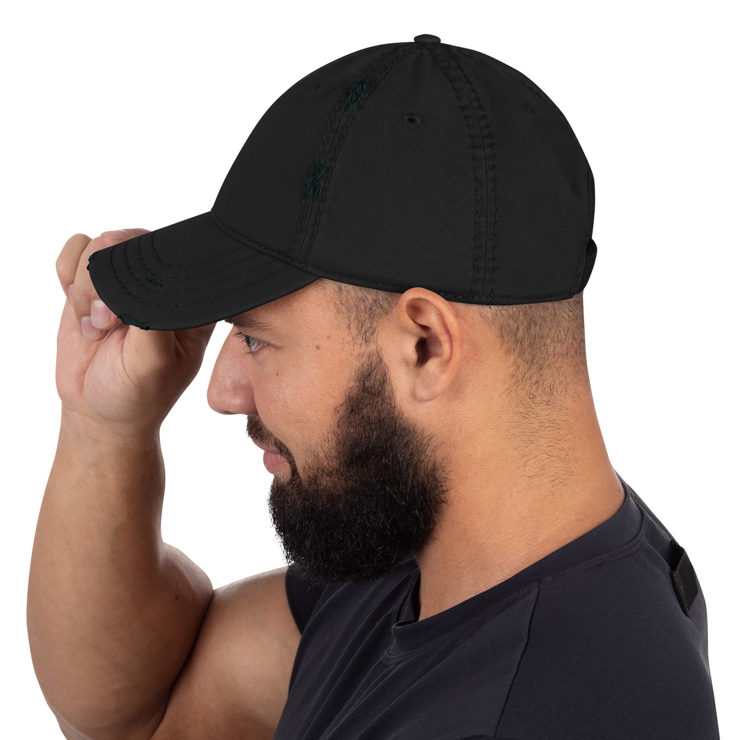 Q Branch Woodworks Logo Distressed Dad Hat