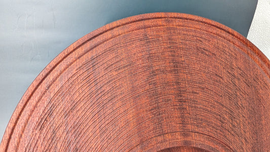 Hand-Carved Sapele Bowl | Off-Center Turning | 11"